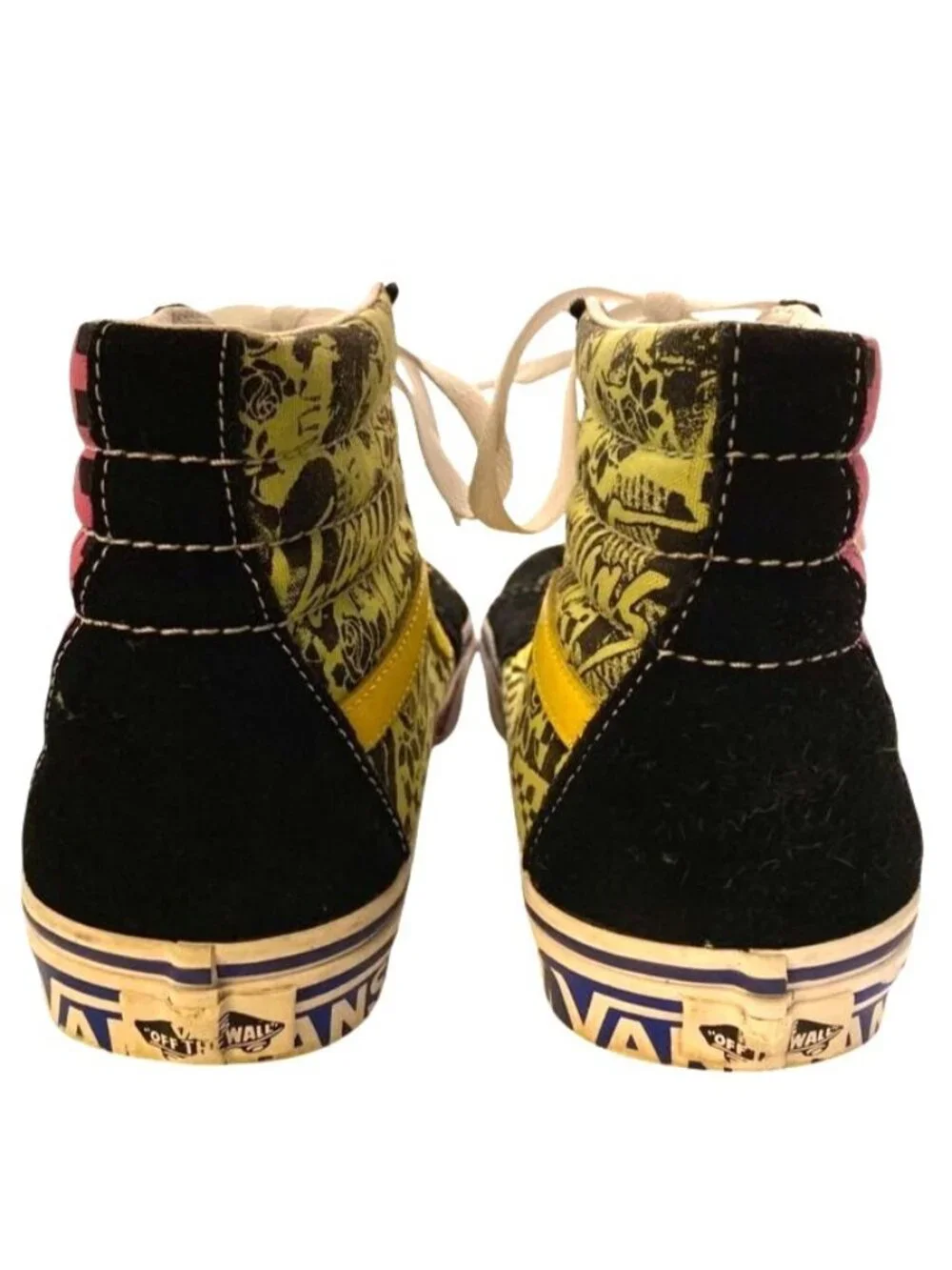 Vans Sk8-Hi Lady Azalea Pink/Yellow/Black High-Top Sneakers Mens 7.5/Womens 9